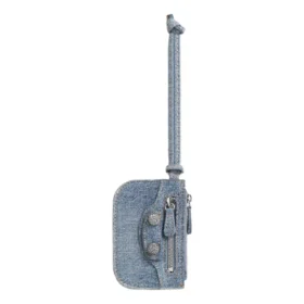 Le Cagole Coin Purse Denim With Rhinestones “Blue” 7767692109U4715