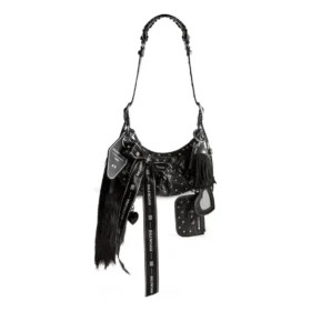 Le Cagole Collector Xs Shoulder Bag With Rhinestones “Black” 6713092AASO1000