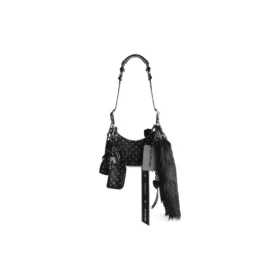 Le Cagole Collector Xs Shoulder Bag With Rhinestones “Black” 6713092AASO1000