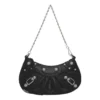 Le Cagole Mini Bag With Chain Crocodile Embossed “Black” 69581423EJY1000