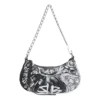 Le Cagole Mini Bag With Chain Graffiti “Black” 695814210G61090