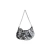Le Cagole Mini Bag With Chain Graffiti “Black” 695814210G61090