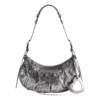 Le Cagole Small Shoulder Bag Metallized “Silver” 6713070GT3Y8103