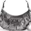 Le Cagole Small Shoulder Bag Metallized “Silver” 6713070GT3Y8103
