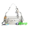 Le Cagole Small Sling Bag Used Effect With Charms “White” 7716402AA7A9000