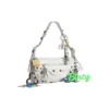 Le Cagole Small Sling Bag Used Effect With Charms “White” 7716402AA7A9000