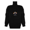 LGBTQ Flag Zip Up Turtleneck Sweater “Black” 543766T17621069