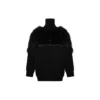 LGBTQ Flag Zip Up Turtleneck Sweater “Black” 543766T17621069