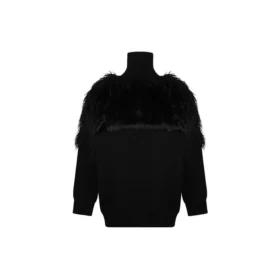 LGBTQ Flag Zip Up Turtleneck Sweater “Black” 543766T17621069