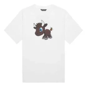limited Small Pattern Short Sleeve Unisex White 612966TJVM99000