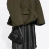 Lindsay Small Crocodile Embossed Shoulder Bag “Black” 701141210C91000