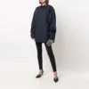 Logo Collar Long Sleeve Button Down Shirt “Navy” 671586TYB184100
