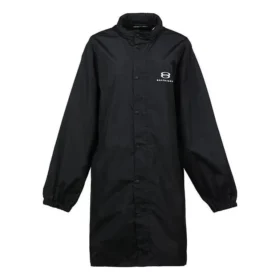 Logo Intarsia Raincoat “Black” 681449TLO061000