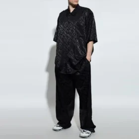 Logo Jacquard Trousers “Black” 658883TLO581000