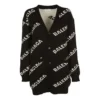Logo Oversized Cardigan “Black” 555275T14711070