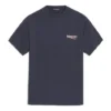 Logo Pattern Short Sleeve Unisex Navy Blue 556150TAV444128