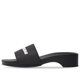 Logo Pool Clog Slides “Black Rubber” 707094W1S9M1090