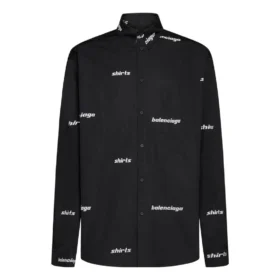 Logo Print Cotton Shirt “Black” 662983TOL651070