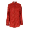 Logo Printing Long-Sleeved Shirt Red 623037TJLI16167