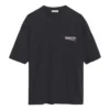 Logo Printing Loose Short Sleeve Black 641655TIV521070