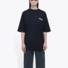 Logo Printing Loose Short Sleeve Black 641655TIV521070