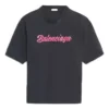 Logo Printing Short Sleeve Unisex Black 583098TFV598465