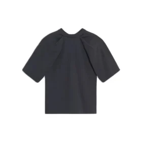 Logo Printing Short Sleeve Unisex Black 583098TFV598465