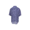 Logo Strips Minimal Silk Shirt “Blue Dirty White” 681813TNL054644