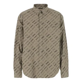 Logomania All Over Long Sleeve Shirt “Beige” 662983TNLL19763