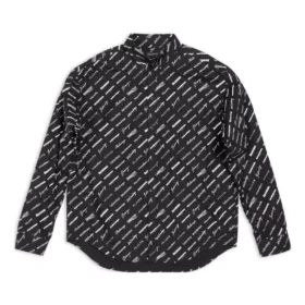 Logomania All Over Long Sleeve Shirt “Black” 662983TNLL11070