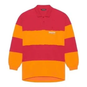 Long Sleeve Cut Up Polo “Raspberry Fluo Orange” 657073TKVA56667 Long Sleeve Cut Up Polo “Raspberry Fluo Orange” 657073TKVA56667