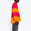 Long Sleeve Cut Up Polo “Raspberry Fluo Orange” 657073TKVA56667