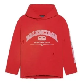 Maison Balenciaga Cropped Hoodie “Cardi Red” 670946-TLVJ3-6441