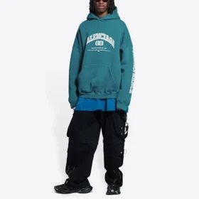 Maison Balenciaga Hoodie Wide Fit “Indigo” 674986TLVJ24480