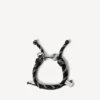 Malibu cord bracelet in black/white/shiny silver Malibu cord bracelet in black/white/shiny silver