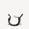 Malibu cord bracelet in black/white/shiny silver Malibu cord bracelet in black/white/shiny silver