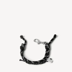 Malibu cord bracelet in black/white/shiny silver Malibu cord bracelet in black/white/shiny silver