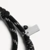 Malibu cord bracelet in black/white/shiny silver Malibu cord bracelet in black/white/shiny silver