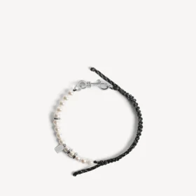 Malibu pearl bracelet/choker in black/white/shiny silver Malibu pearl bracelet/choker in black/white/shiny silver