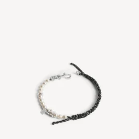Malibu pearl bracelet/choker in black/white/shiny silver Malibu pearl bracelet/choker in black/white/shiny silver