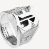 Melrose signet ring in antique silver