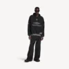 Men’s 3b football polo hoodie in black/anthracite Men’s 3b football polo hoodie in black/anthracite