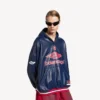 Men’s 3b football polo hoodie in dark navy Men’s 3b football polo hoodie in dark navy