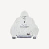 Men’s 3b football polo hoodie in grey/white Men’s 3b football polo hoodie in grey/white