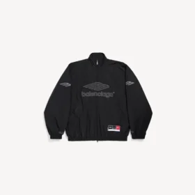 Men’s 3b football tracksuit jacket in black