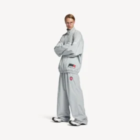 Men’s 3b football tracksuit pants in new grey