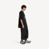 Men’s 3b football v-neck t-shirt oversized in black/anthracite