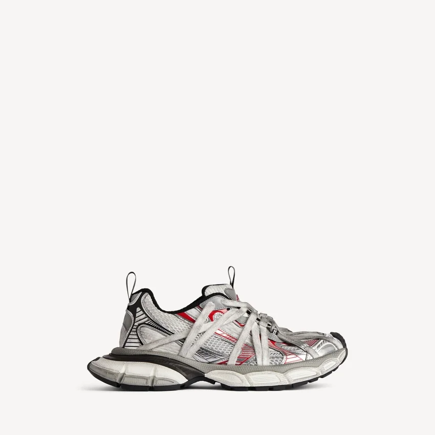Men’s 3xl extreme laces b sneaker in grey/silver/red/black Men’s 3xl extreme laces b sneaker in grey/silver/red/black
