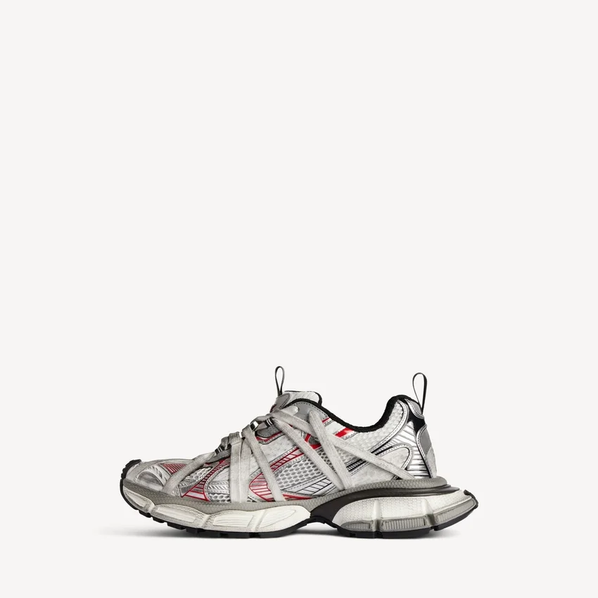 Men’s 3xl extreme laces b sneaker in grey/silver/red/black Men’s 3xl extreme laces b sneaker in grey/silver/red/black