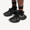 Men’s 3xl sneaker with charms in black/silver Men’s 3xl sneaker with charms in black/silver